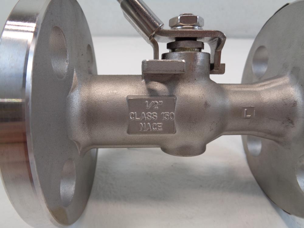 Quadrant 1/2" 150# CF8M Flanged Ball Valve, Fig# F1RSSRRLH1F050